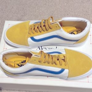Vans Old Skool Yellow/Blue Low Top Skate Sneakers